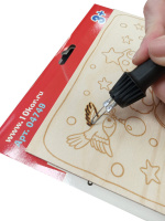 Доска для выжигания и росписи 21*29см "Снеговик с подарком" 3+