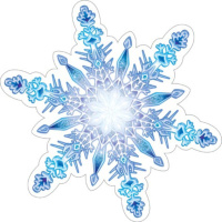 Украшение на скотче 18*18см "Снежинка"