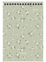 Блокнот А6  40л гребень "Милый паттерн" клетка