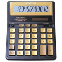 Калькулятор настольный проф. 12 разр. двойное питание черн./золотой