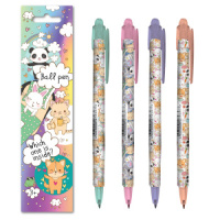 Ручка шар. автомат. "Милота" синяя, цв.пластик.корпус