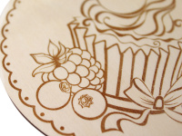 Выжигание набор досочек 13см  "Пирожное" круг, 8+