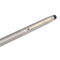 Ручка подарочная шариковая PIERRE CARDIN Gamme, корпус бежевый, латунь, никель, сталь, позолота