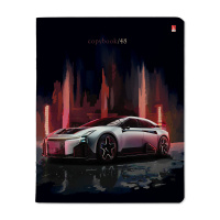 Тетрадь А5 48л кл. Альт "Night rally" гибридн.УФ-лак