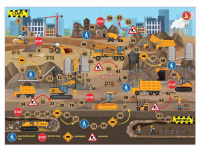 Игра с фишками 580*420 мм "На стройке" в коробке  5+