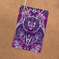 Пакет подар. бумажн. 32*26*13см, 210гр/м Кашемир, мат.лам., фольга