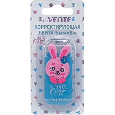 Корректирующая лента deVENTE. 100% Cute. Rabbit, 5мм*6м