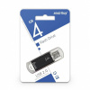 Флеш-драйв  4 GB USB 2.0 Smartbuy V-Cut Black