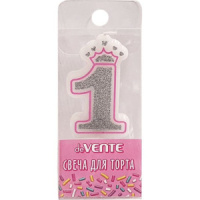 Свеча-цифра "1" Розовая принцесса