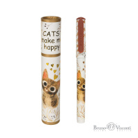 Ручка шар. BV "DreamWrite. Сказочный день" синяя,  0,7мм, 3 вида**