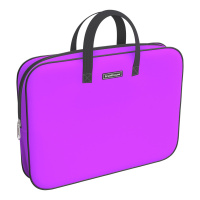 Папка А4 (360*290*70) с ручками, молния, ткань "Neon. Violet"