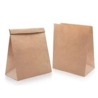 Пакет подар. бумажн. 37*32*20 см, 90 гр/м2  крафт без рисунка, БЕЗ РУЧЕК