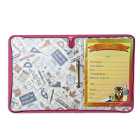 Портфолио школьника "Цветные ламы" в папке на молнии, крепление на кольцах, 8 грамот