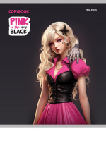 Тетрадь А5 48л кл. Проф-Пресс "Pink&Black" 5 диз.в спайке, белизна 100%
