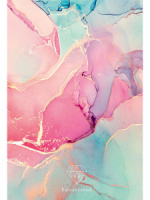 Ежедневник недат. А5  80л., 7БЦ "Узоры мрамора-2" софт-тач, фольга