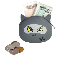 Кошелек (90*70*35) молния, силикон "Кот-ниндзя"