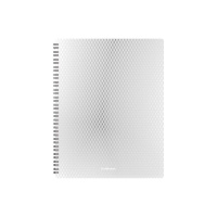 Папка файл А4  20лист 0.60мм Diamond Total White , спираль, белая