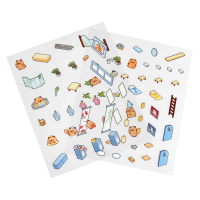 Наклейки-румбокс д/создания миниатюрных сцен 12,5*15см "Капибара. Спа"