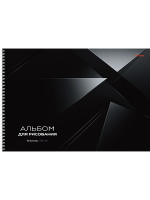 Альбом А4 40л гребень "Черная геометрия" пл. 100гр/м*
