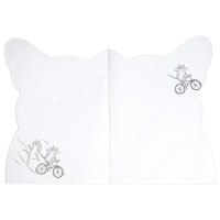 Блокнот 180*255мм  40л скоба "Веселый корги" точка, фигурн.вырубка