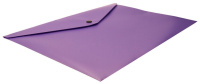 Конверт на кнопке А4 0,15мм однотонный, фиолетовый кнопка черная