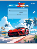 Тетрадь А5 12л косая лин. Проф-Пресс "Рисунок машины" 5диз.в сп.,бел.100%