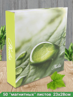 Фотоальбом магнитный 50л  23*28см кольца