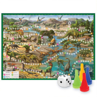 Игра с фишками 595*420мм "Путешествие в мир динозавров"