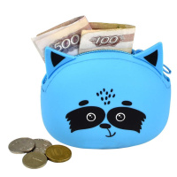 Кошелек Феникс+ "Енот" 9*7*3,5см, силикон, молния