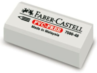 Ластик FABER-CASTELL "7086" каучук, для  ч/г карандашей, белый