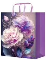 Пакет подар. бумажн. 14*11*6,5см, 128гр/м, Необыкновенные цветы