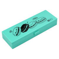 Пенал пластиковый (180*60*25) "Макарун" замок-защелка, шелкография