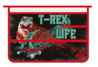 Папка д/труда А4 (325*230*100) 1отд. молния сверху, пластик "T-Rex"