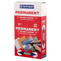 Маркер перманентный двухсторонний  1мм и 4мм , синий