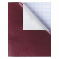 Тетрадь А5  48л кл. скоба бумвинил Hatber "Бордо" белизна 70%*