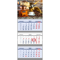 Календарь Трио  295*700мм на 2026г. Полчаса на кофе"