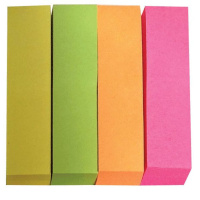 Закладки с липким краем (50*12мм) 4цв, по 100л. НЕОН