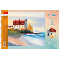 Альбом А4 24л  гребень "Красота вокруг нас", перфорация на отрыв,  пл. 100 гр/м