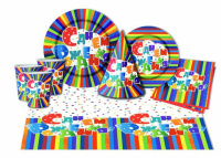 Тарелка бум. "С Днем рождения" 18см, 6 шт/уп