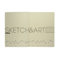 Скетчбук 179*250мм  80л., сшивка, 100гр/м2, "Sketch and Art. Зефирный мятный"