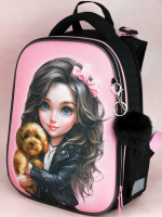 Брелок "Зайка в шапочке" мех, 6*6см