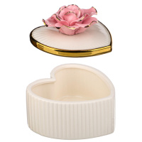 Шкатулка 10см "Сердечко", керамика