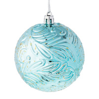 Набор елочных шаров  8 см, 4 шт., розовый, голубой, пластик