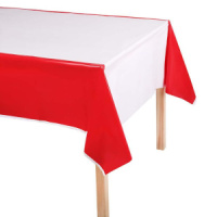 Скатерть 137*183см, ПВХ, красный
