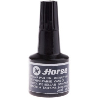Краска штемпельная HORSE 30мл. черная