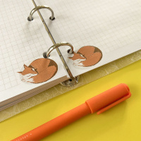 Тетрадь А5  80л кл. на кольцах Альт "Волшебный лис" пластик.обл.