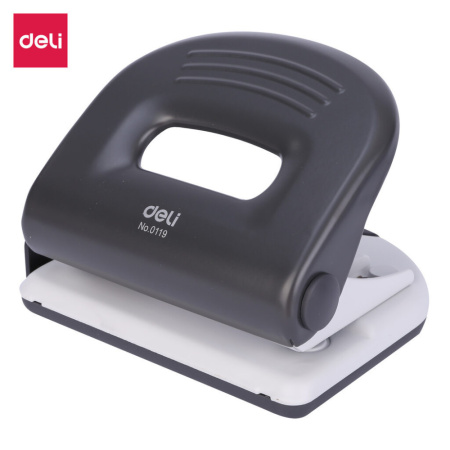 Дырокол Deli PRO  25 лист., металл, ассорти с линейкой