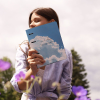 Тетрадь  А5 120л кл. на кольцах Infolio "Infolio Study. Sky. Облако"