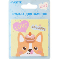 Бумага с липким краем  30л, фигурная Corgi,  ассорти