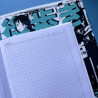 Блокнот А5 7БЦ  80л "Manga anime. City" клетка, глянц.лам.